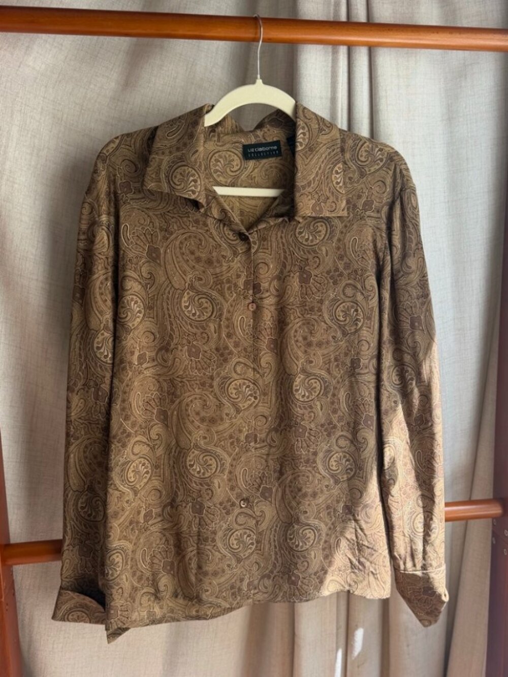 Vintage Liz Claiborne 100% Silk Paisley Blouse | Size 10